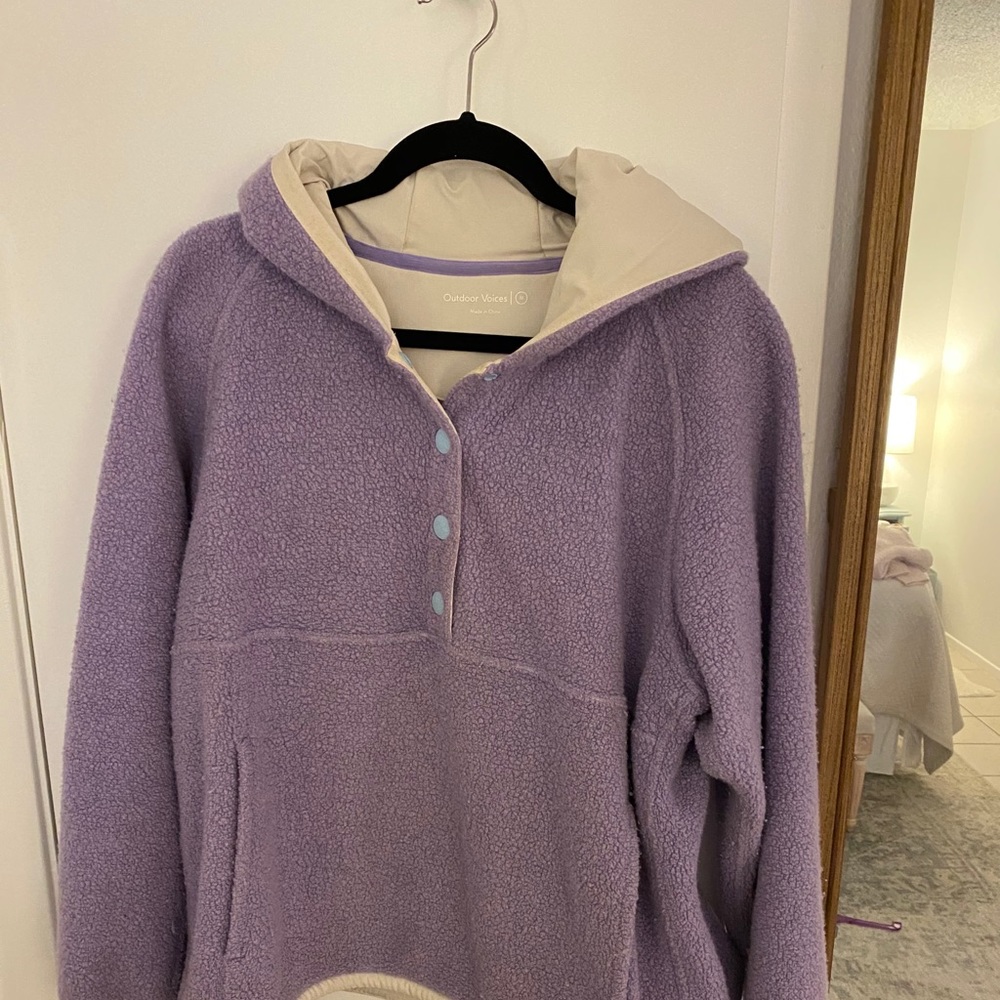 Outdoor voices Megafleece in Pale Iris size Med
